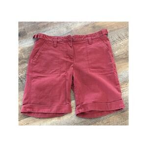Liz Claiborne Women’s Terra Cotta Rust Cotton Stretch Roll-Cuff Shorts Size 6